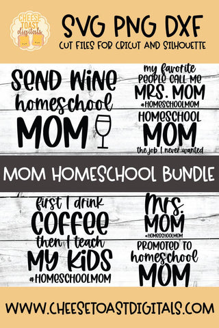Homeschool SVG | Funny Mom Homeschool Bundle SVG Cheese Toast Digitals 