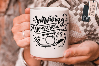 Homeschool SVG Surviving Homeschool Quotes SVG dapiyupi store 
