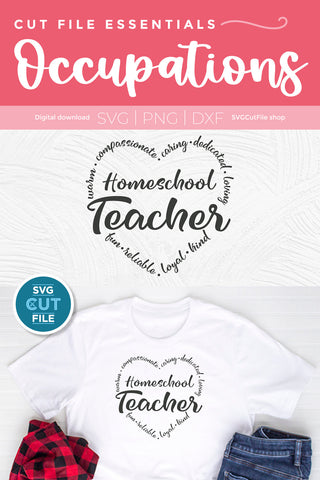 Homeschool Teacher svg SVG SVG Cut File 