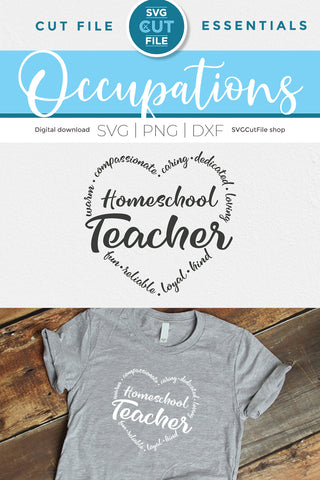 Homeschool Teacher svg SVG SVG Cut File 