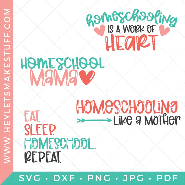 Homeschooling Bundle SVG Hey Let's Make Stuff 