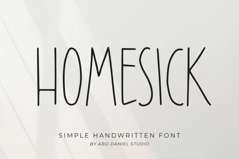 Homesick Font Abo Daniel Studio 