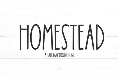Homestead - Tall Farmhouse Font Font KA Designs 