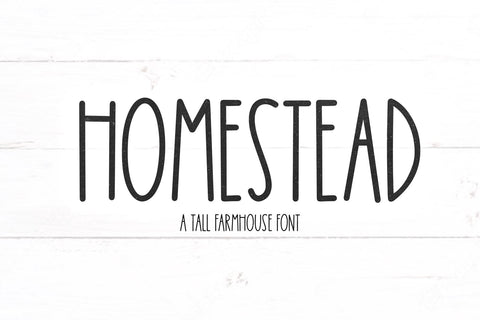Homestead - Tall Farmhouse Font Font KA Designs 