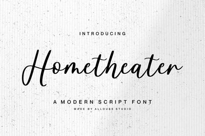 Hometheater Font Allouse.Studio 