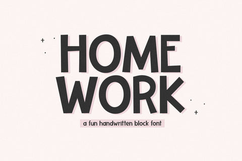 Homework - Fun Handwritten Font Font KA Designs 