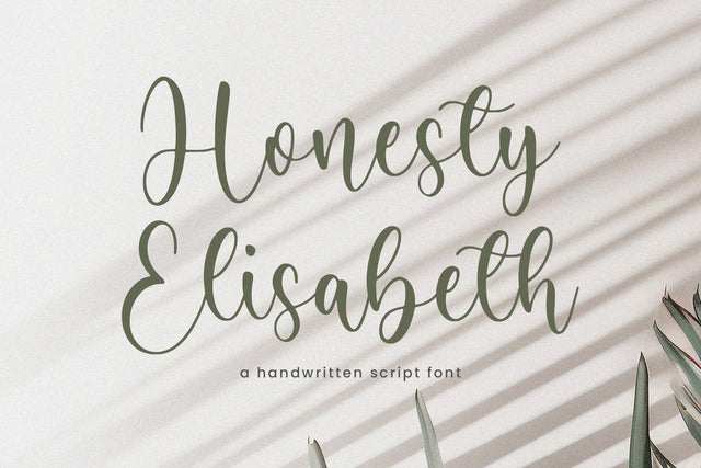 Honesty Elisabeth - Handwritten font Font Timur type 