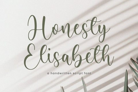 Honesty Elisabeth - Handwritten font Font Timur type 