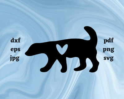 Honey Badger Heart SVG Cut File SVG Northern Light SVG 