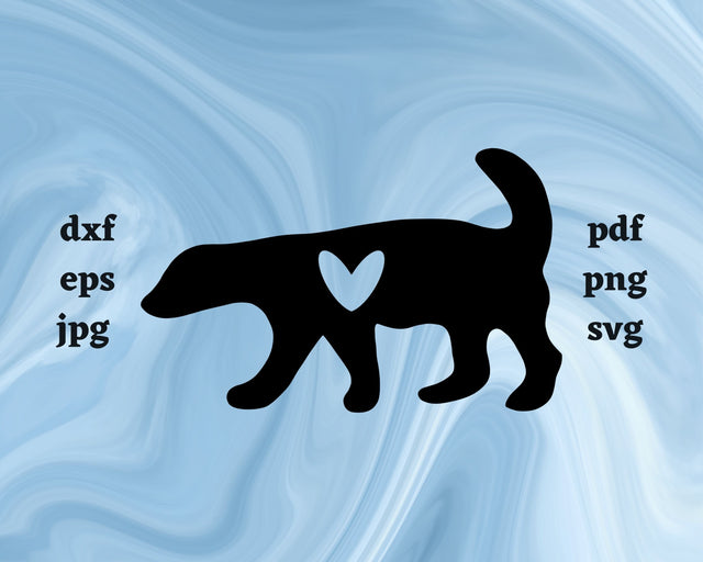 Honey Badger Heart SVG Cut File SVG Northern Light SVG 