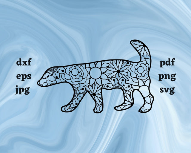 Honey Badger Mandala SVG Cut File SVG Northern Light SVG 