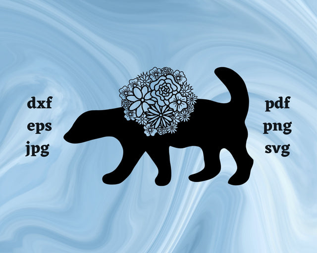 Honey Badger Mandala SVG Cut File SVG Northern Light SVG 