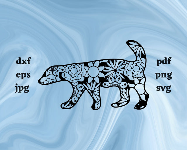 Honey Badger Mandala SVG Cut File SVG Northern Light SVG 