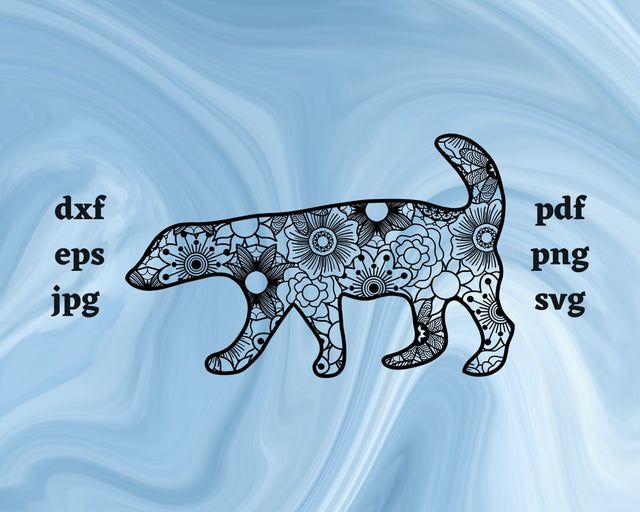 Honey Badger Mandala SVG Cut File SVG Northern Light SVG 