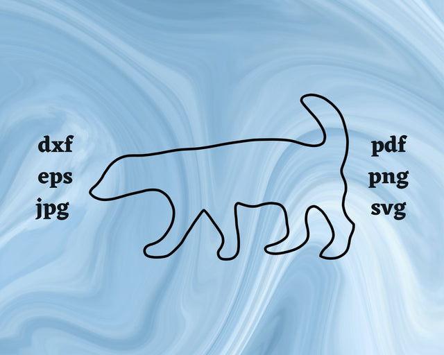 Honey Badger Outline SVG Cut File SVG Northern Light SVG 
