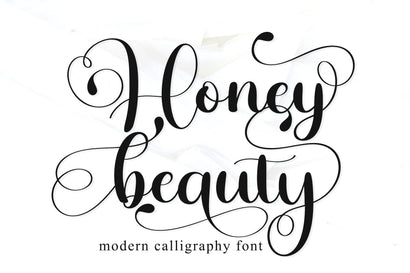 Honey Beauty - modern calligraphy font Font letterbeary 