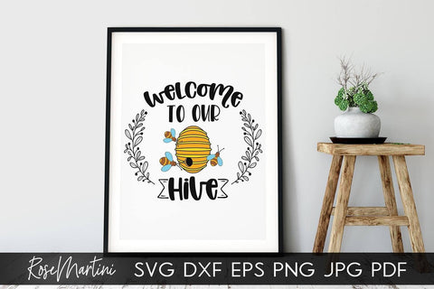 Honey Bee Bundle Vol.1 of 8 designs SVG files for cutting machines - Cricut Silhouette, Sublimation Designs | Bee Pun SVG | Bee Happy | Bee Kind SVG RoseMartiniDesigns 
