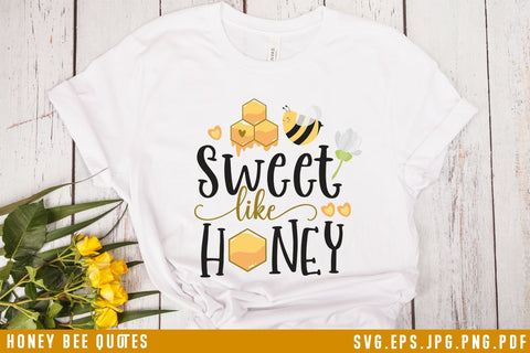 Honey Bee Clipart And Quotes SVG Bundle SVG dapiyupi store 