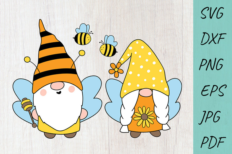 Honey Bee Gnomes SVG, Bee SVG, Bumblebee Farmhouse Gnomes SVG Irina Ostapenko 