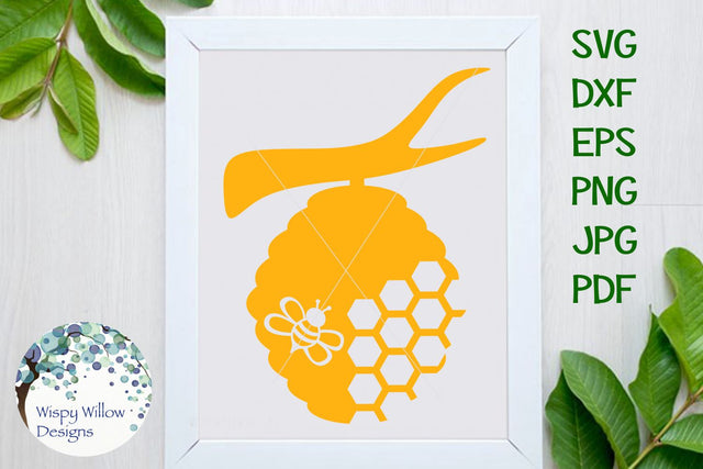 Honey Bee Hive SVG Wispy Willow Designs 