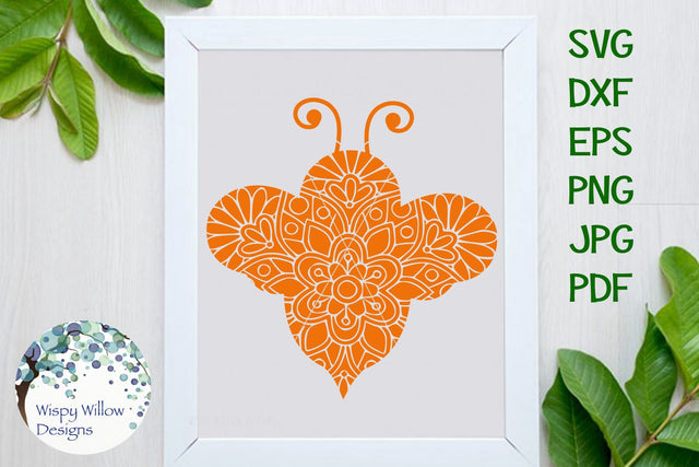 Honey Bee Mandala SVG Wispy Willow Designs 