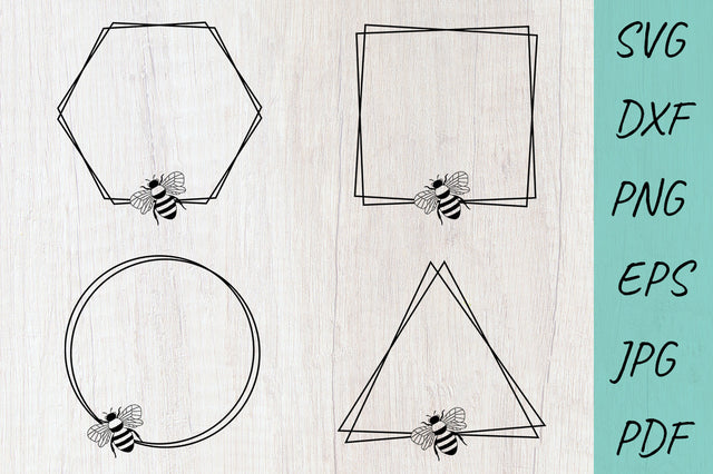 Honey Bee Monogram frame, Bee Frame SVG SVG Irina Ostapenko 