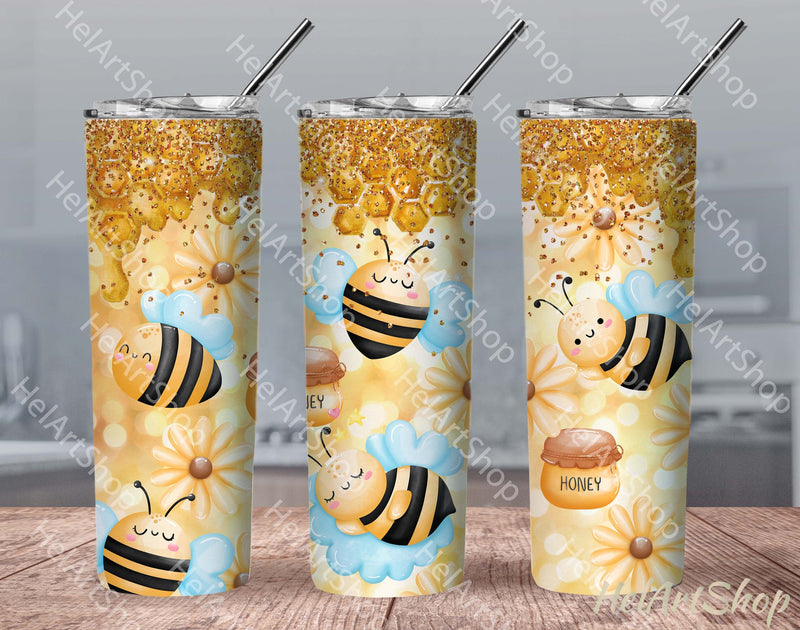 Honey Bee PNG | Sublimation Tumbler - So Fontsy