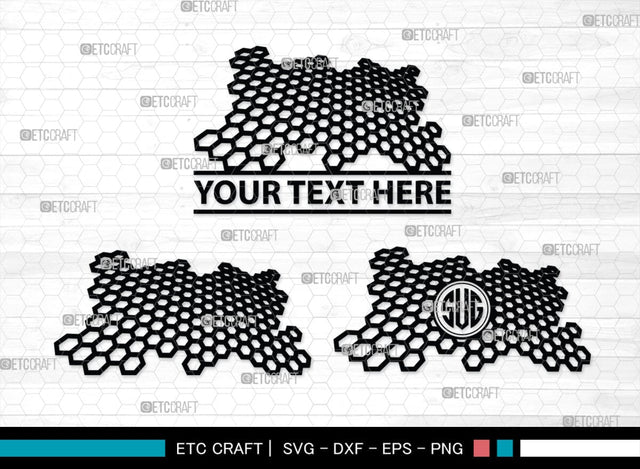 Honey Bees Monogram, Honey Bees Silhouette, Honey Bees SVG, Honey Svg, Beehive Svg, Honeycomb Svg, Bumble Bee Svg, SB00178 SVG ETC Craft 