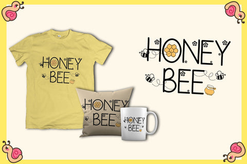 Honey Beezy - Spring Bee Font Font Dm Letter Studio 