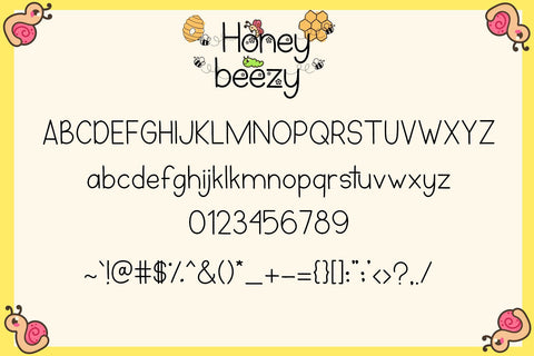 Honey Beezy - Spring Bee Font Font Dm Letter Studio 