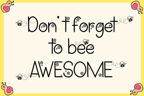 Honey Beezy - Spring Bee Font Font Dm Letter Studio 
