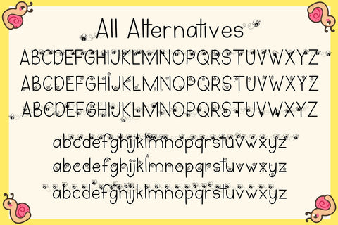 Honey Beezy - Spring Bee Font Font Dm Letter Studio 