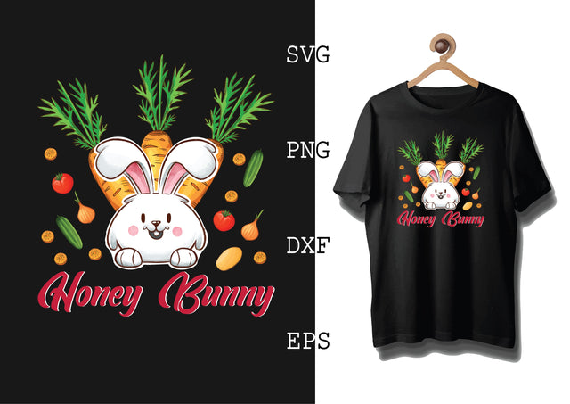 Honey Bunny Svg, Bunny Babe Easter Svg, Bunny Svg, Welcome Spring Svg SVG DesignTShirt 
