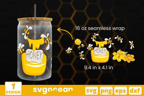 Honey Can Glass Wrap SVG SVG SvgOcean 