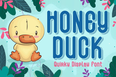 Honey Duck - Quirky Shadow Font Font Kotak Kuning Studio 