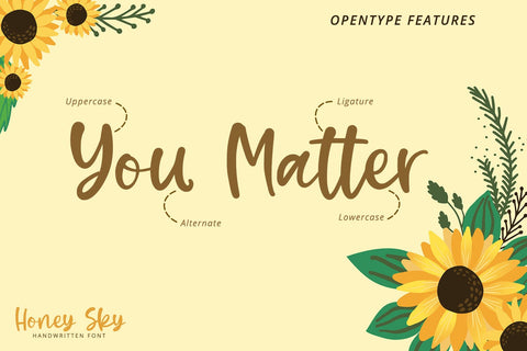 Honey Sky-Handwritten Font Font yumnatype 