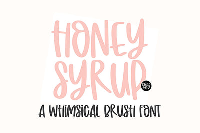 Honey Syrup Brush Font Font Blush Font Co. 