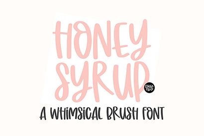 Honey Syrup Brush Font Font Blush Font Co. 