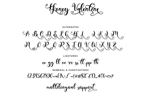 Honey Valentine Font Prasetya Letter 