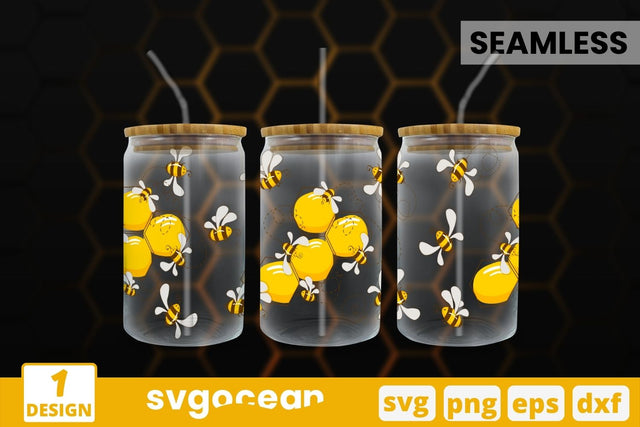 Honeycomb Can Glass Wrap SVG SVG SvgOcean 