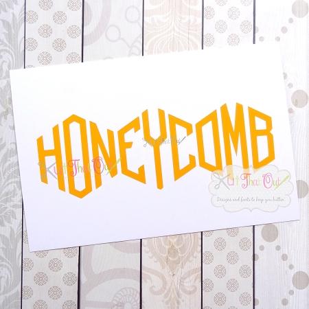 Honeycomb Monogram Font SVG & DXF Cut File SVG Kut That Out 