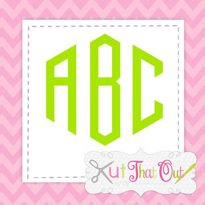 Honeycomb Monogram Font SVG & DXF Cut File SVG Kut That Out 