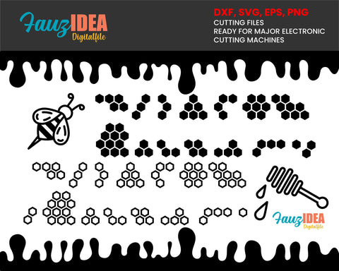 honeycomb svg, honeycomb pattern, bee svg, honey bee svg, honey svg, bumble bee svg, bee hive svg, beekeeper svg, bumblebee svg, svg cricut SVG Fauz 