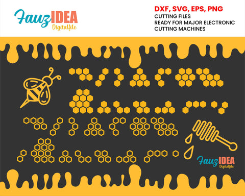 honeycomb svg, honeycomb pattern, bee svg, honey bee svg, honey svg, bumble bee svg, bee hive svg, beekeeper svg, bumblebee svg, svg cricut SVG Fauz 