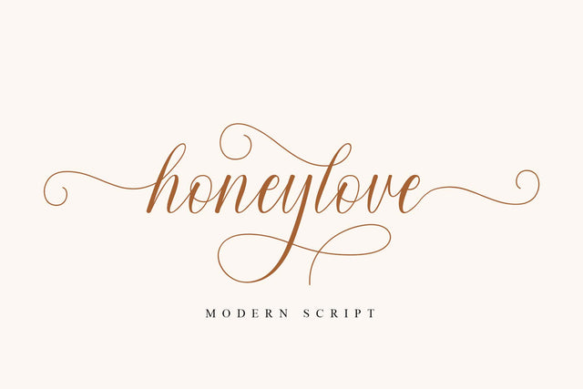 Honeylove - Beautiful Script Font MJB Letters Studio 