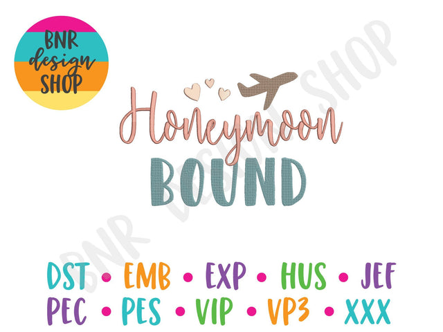 Honeymoon Bound Embroidery Design Embroidery/Applique BNRDesignShop 