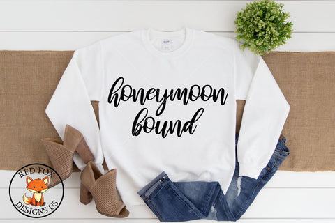Honeymoon Bound SVG PNG DXF Cut Files, Just Married SVG SVG RedFoxDesignsUS 