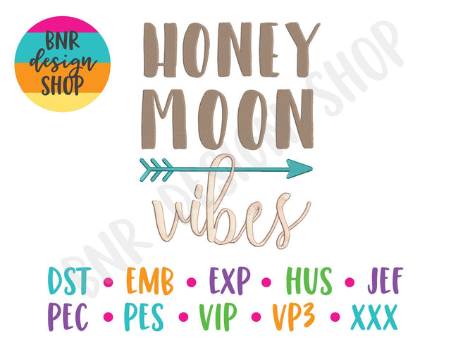 Honeymoon Vibes Embroidery Design Embroidery/Applique BNRDesignShop 