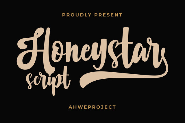 Honeystar - Gorgeous and Bold Handwritten Font ahweproject 