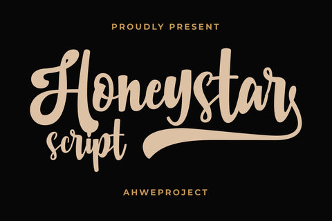 Honeystar - Gorgeous and Bold Handwritten Font ahweproject 